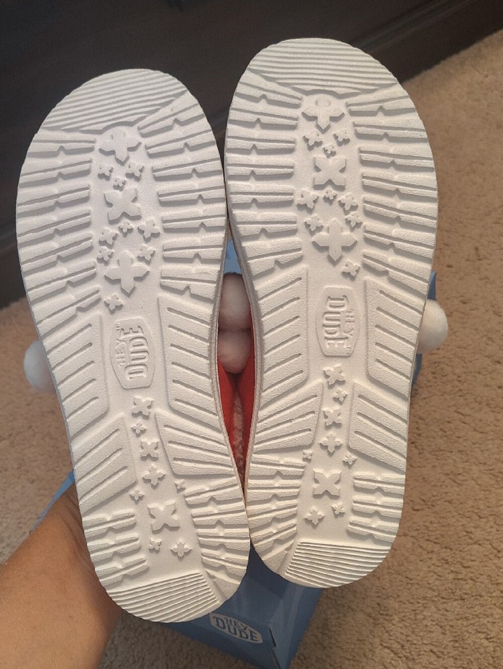 Hey Dude Red Slip-On Pom Cozy Lined Shoes-Mrs Claus - Picture 7 of 8